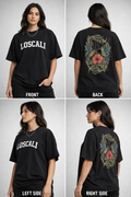 LOSCALI Hummingbird Oversized Tee - Vintage Black