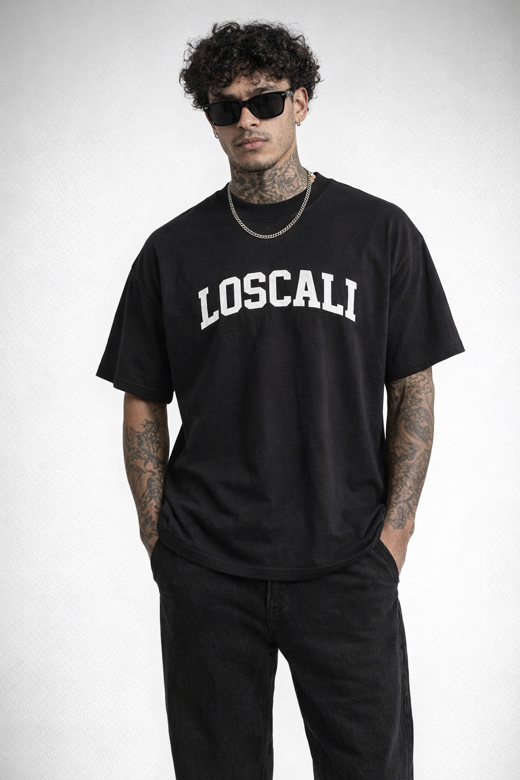 LOSCALI Hummingbird Oversized Tee - Vintage Black